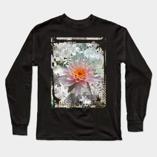 Japanese Collage Art Lotus Water Lily Collage Art 61 Long Sleeve T-Shirt